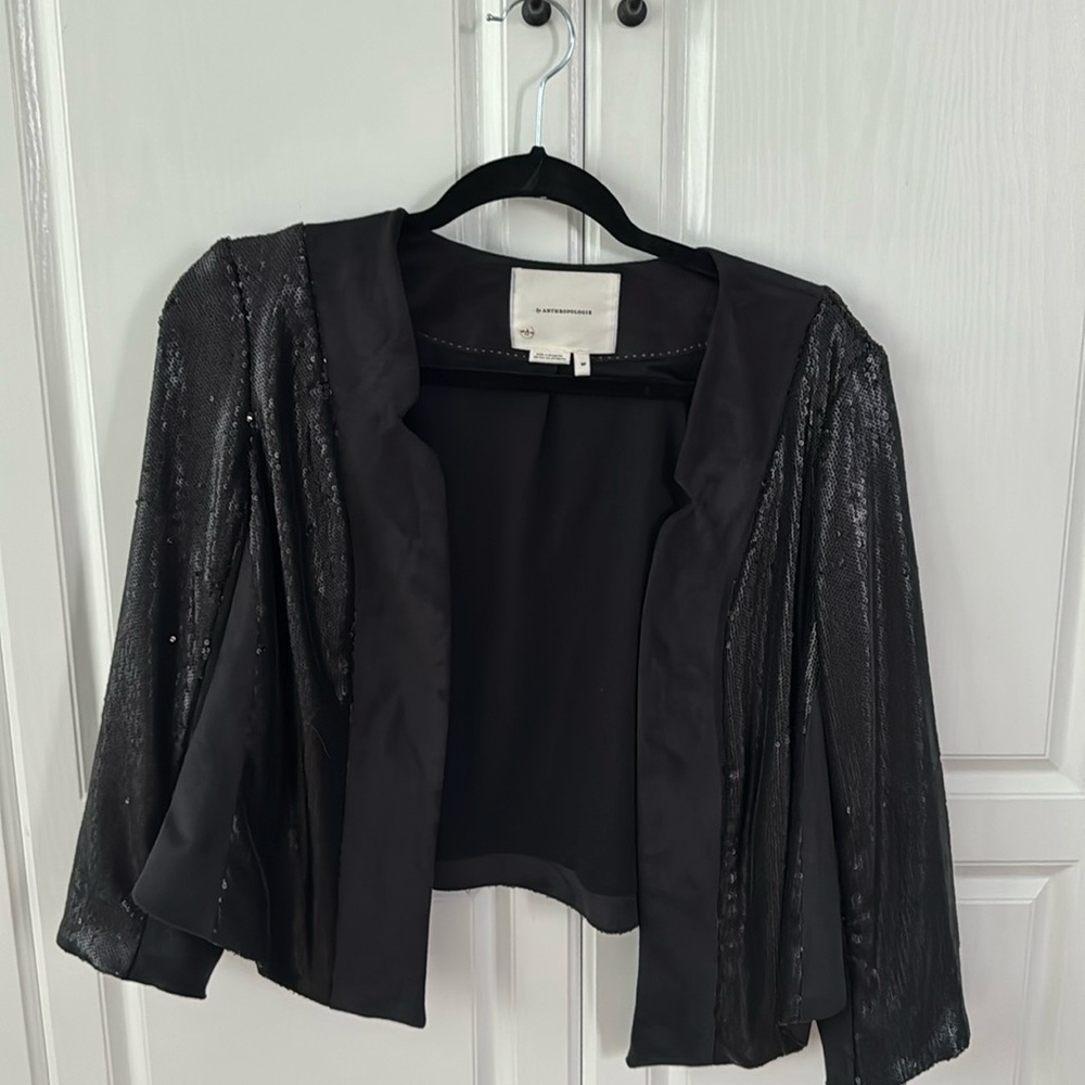 Anthropologie Faux Suede and Sequin Jacket, Petite Medium